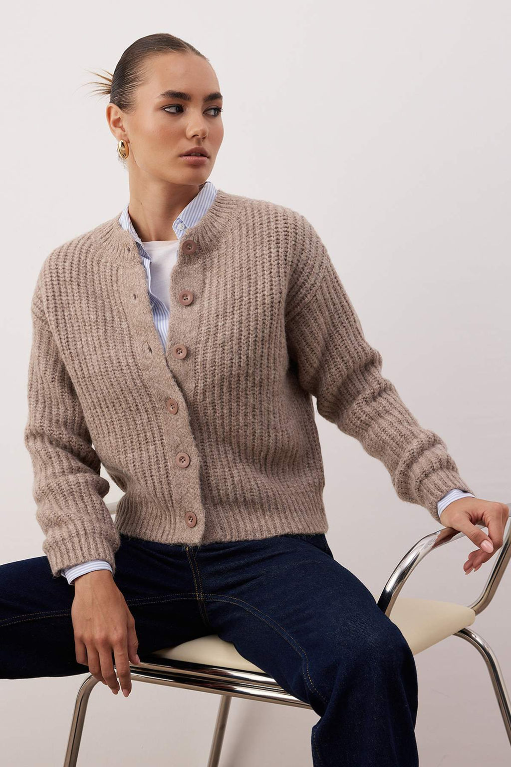 Wardrobe Essentials Gri Yumusak Dokulu Basic Triko H?rka | TWOAW26HI00204 - Trendyolmilla фото 9