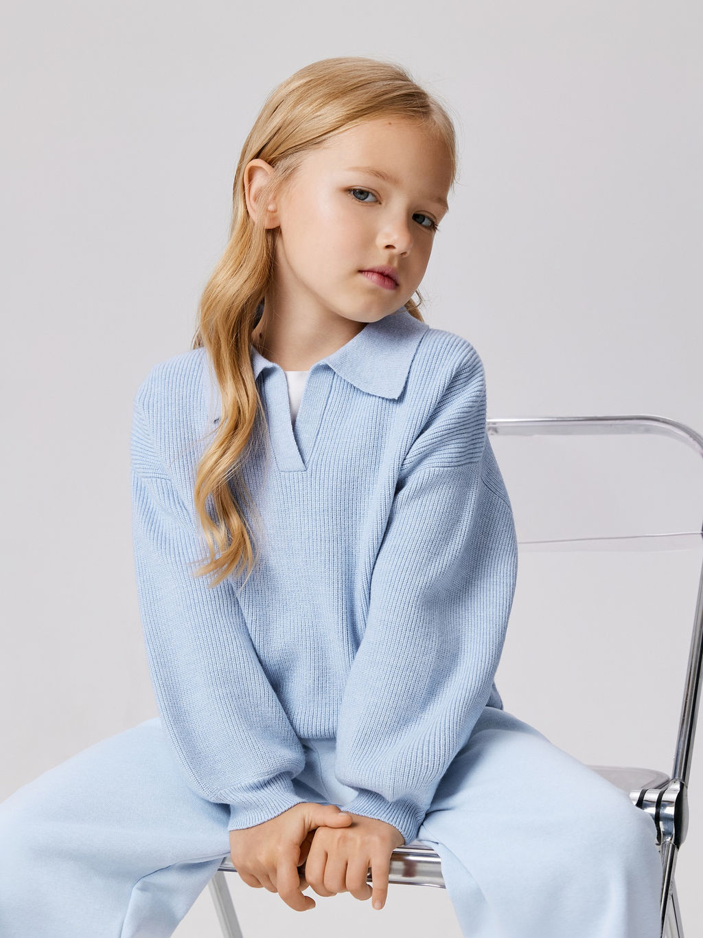ACOOLA / Джемпер детский для девочек Matilde голубой  фото 4
