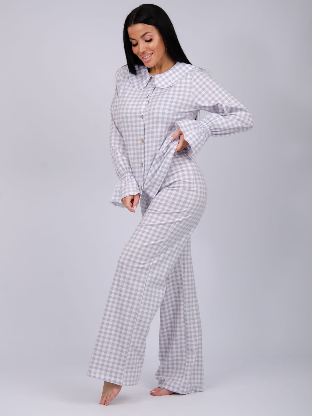 Пижама "Алези" серая, трикотаж