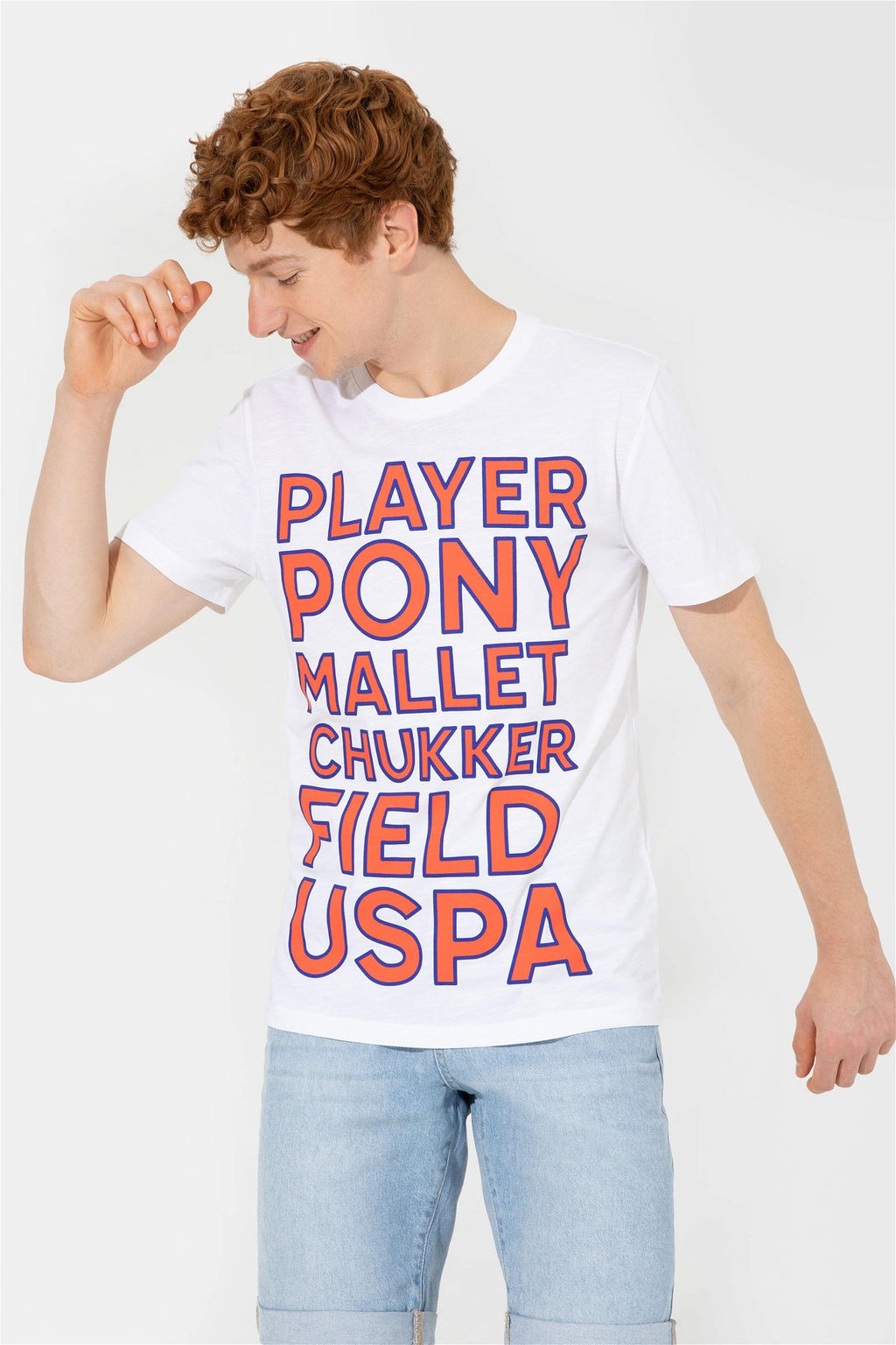U. S. Polo Assn Мужская белая футболка с круглым вырезом - U.s. polo assn фото 8