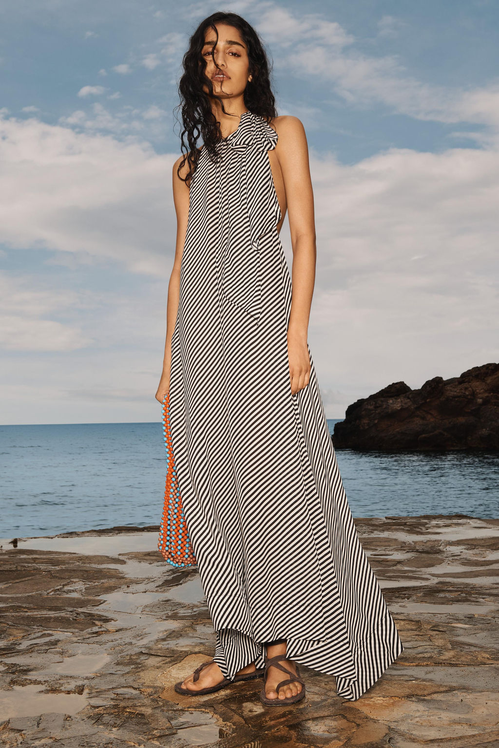 LIMITED EDITION STRIPED HALTER DRESS - Zara фото 9