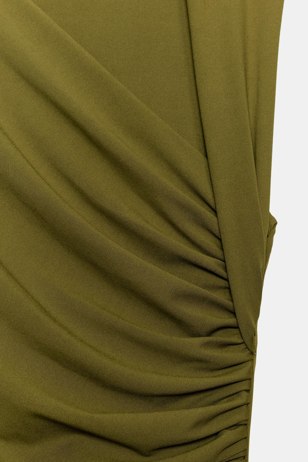 VESTIDO MIDI DRAPEADO / Oliva - Zara фото 10