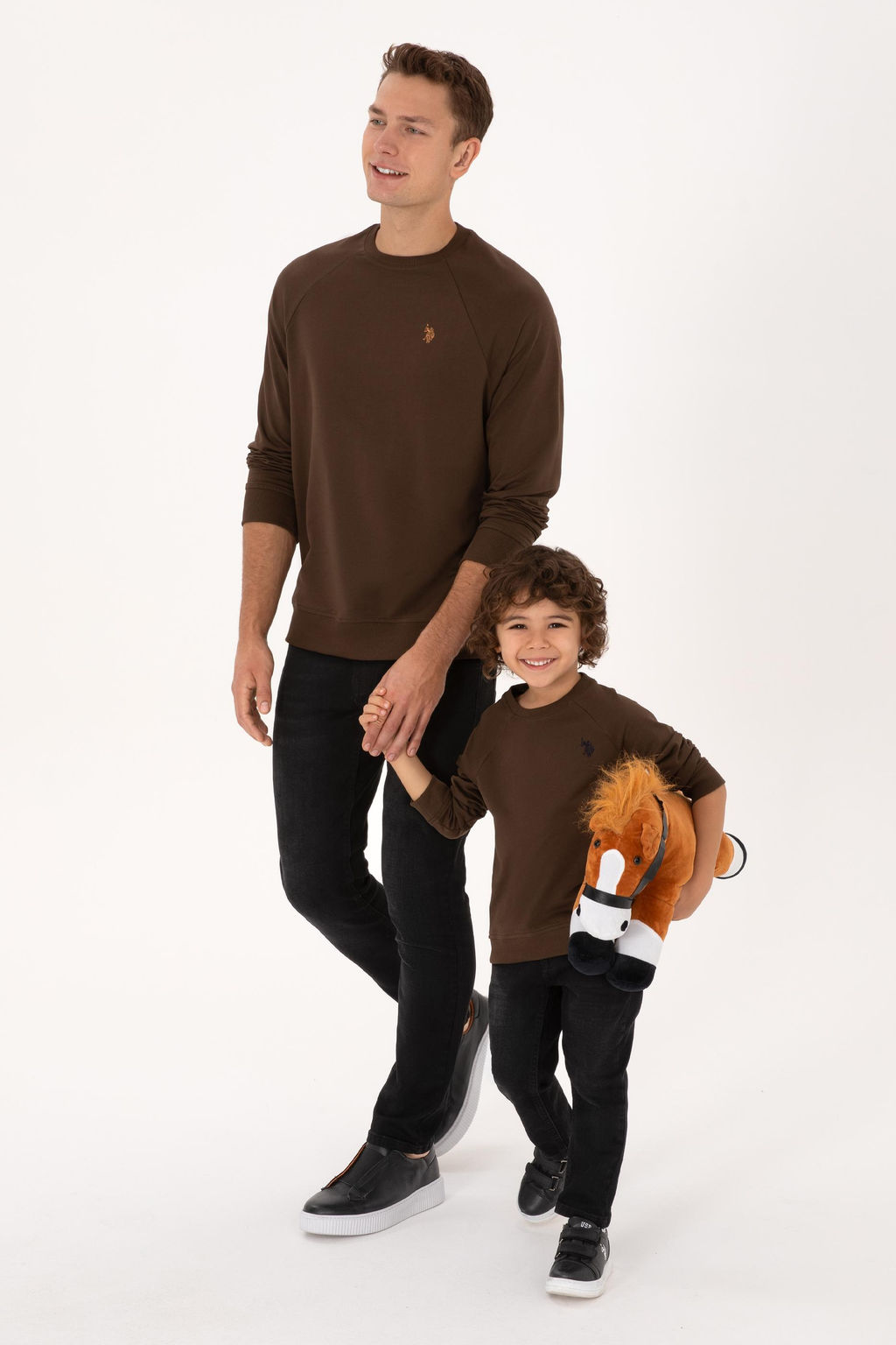 Erkek _ocuk Kahverengi Basic Sweatshirt Sepette S_rpriz _ndirim - U.s. polo assn фото 5
