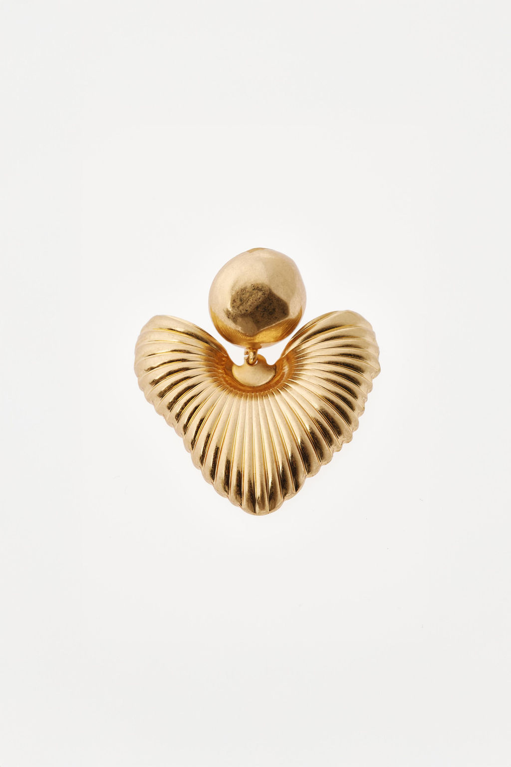 PENDIENTES BOT?N MAXI CORAZ?N WILLY CHAVARRIA X ZARA / Dorado  фото 2