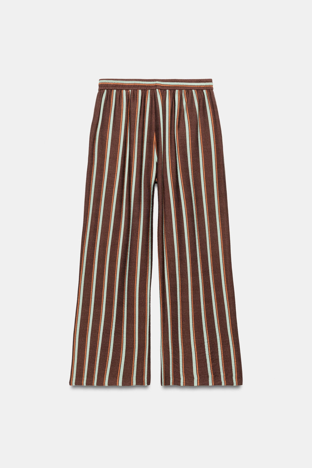 PANTAL?N ANCHO RAYAS / Rayas marrones - Zara фото 7