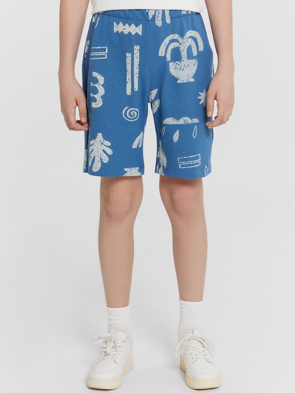 Шорты для мальчиков синие с принтом - Mark formelle фото 2