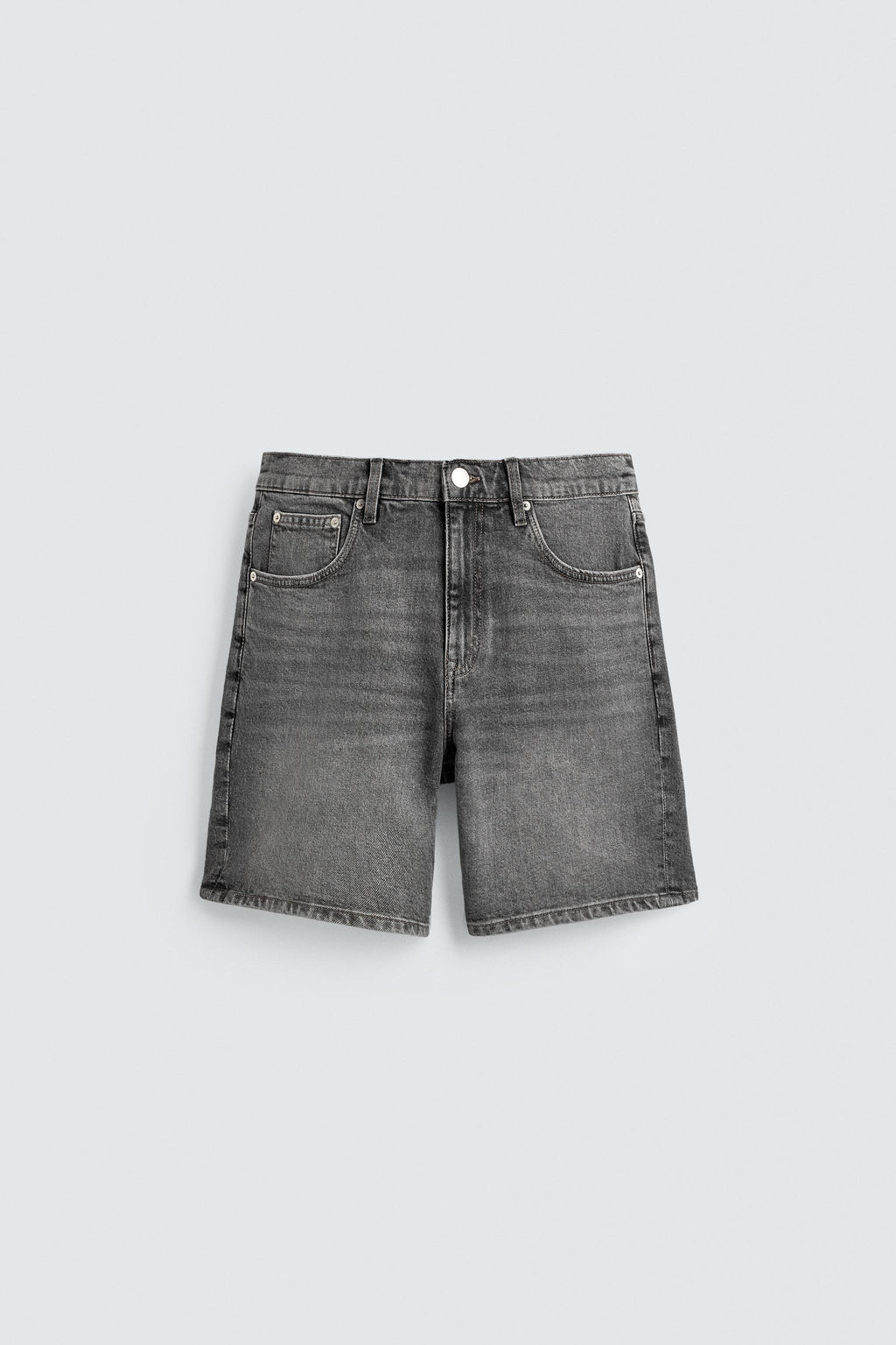 BERMUDA DENIM REGULAR FIT / Gris