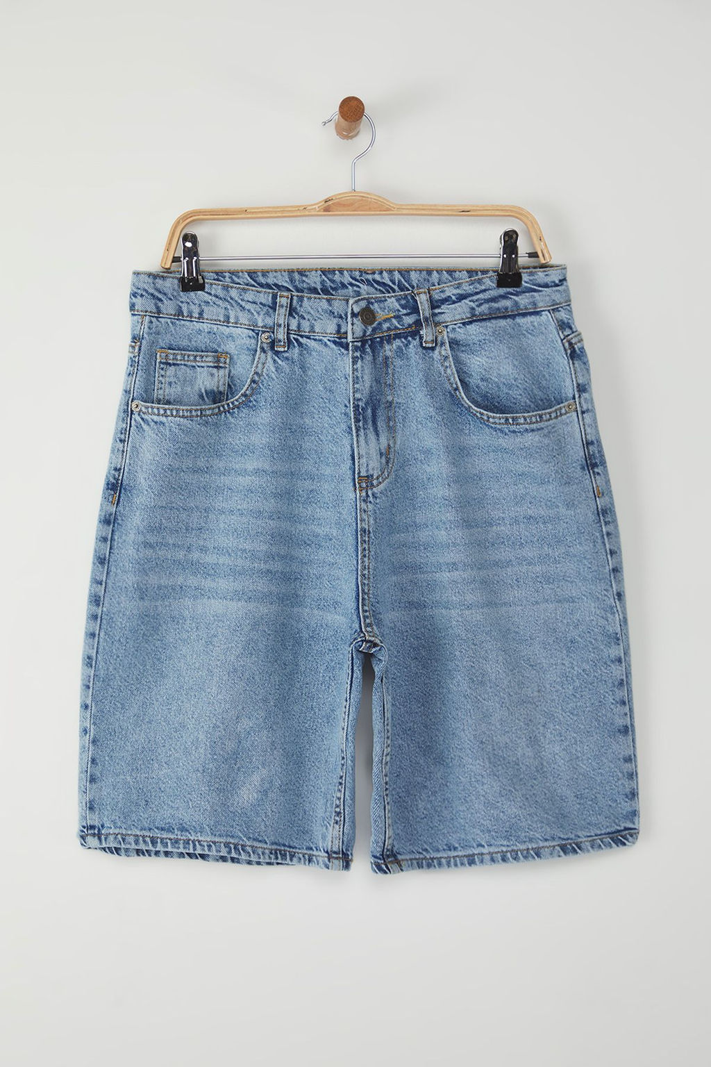 TRENDYOL MAN Mavi Baggy Denim Kot Sort TMNSS25SR00031 - Trendyolmilla фото 2
