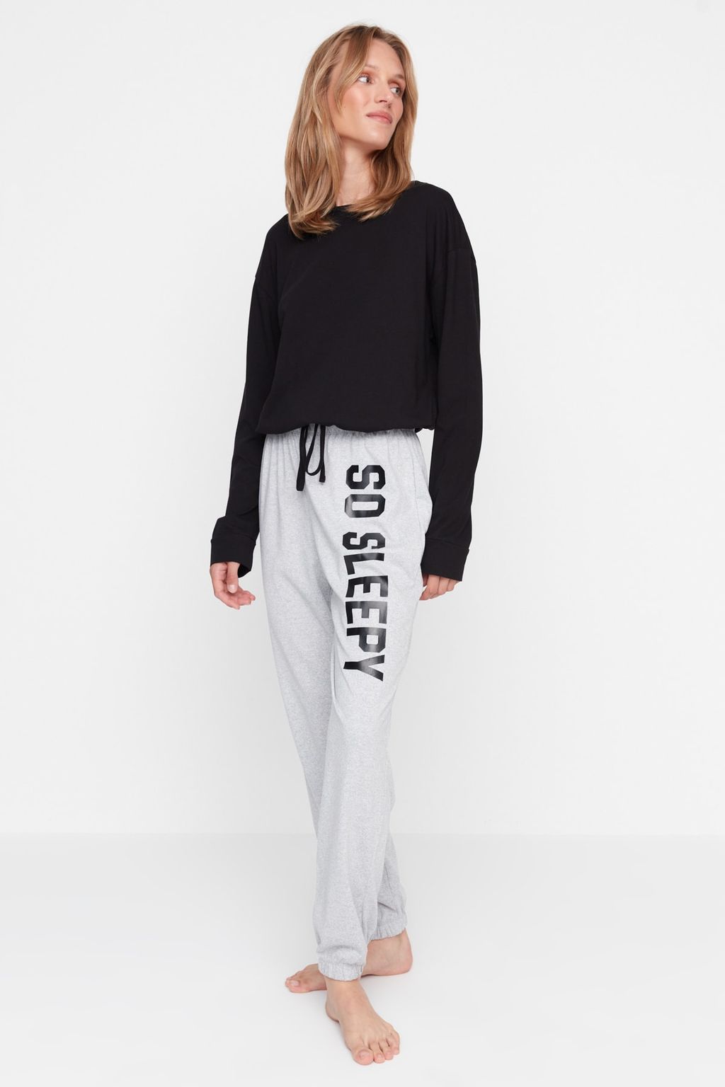 Cok Renkli Pamuklu Sloganl? Orme Pijama Tak?m? THMAW21PT0826