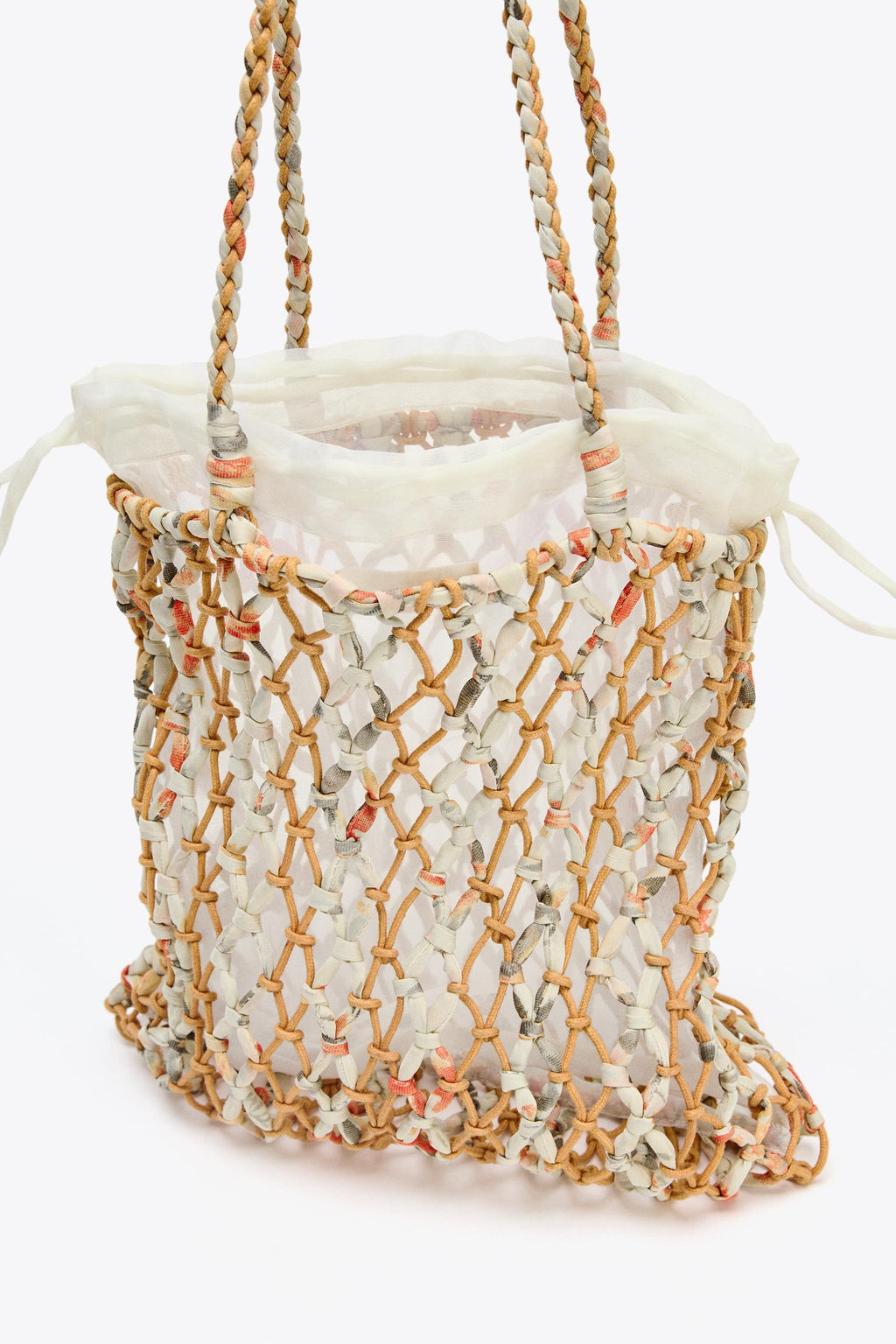 BRAIDED WOVEN HANDBAG - Zara фото 5