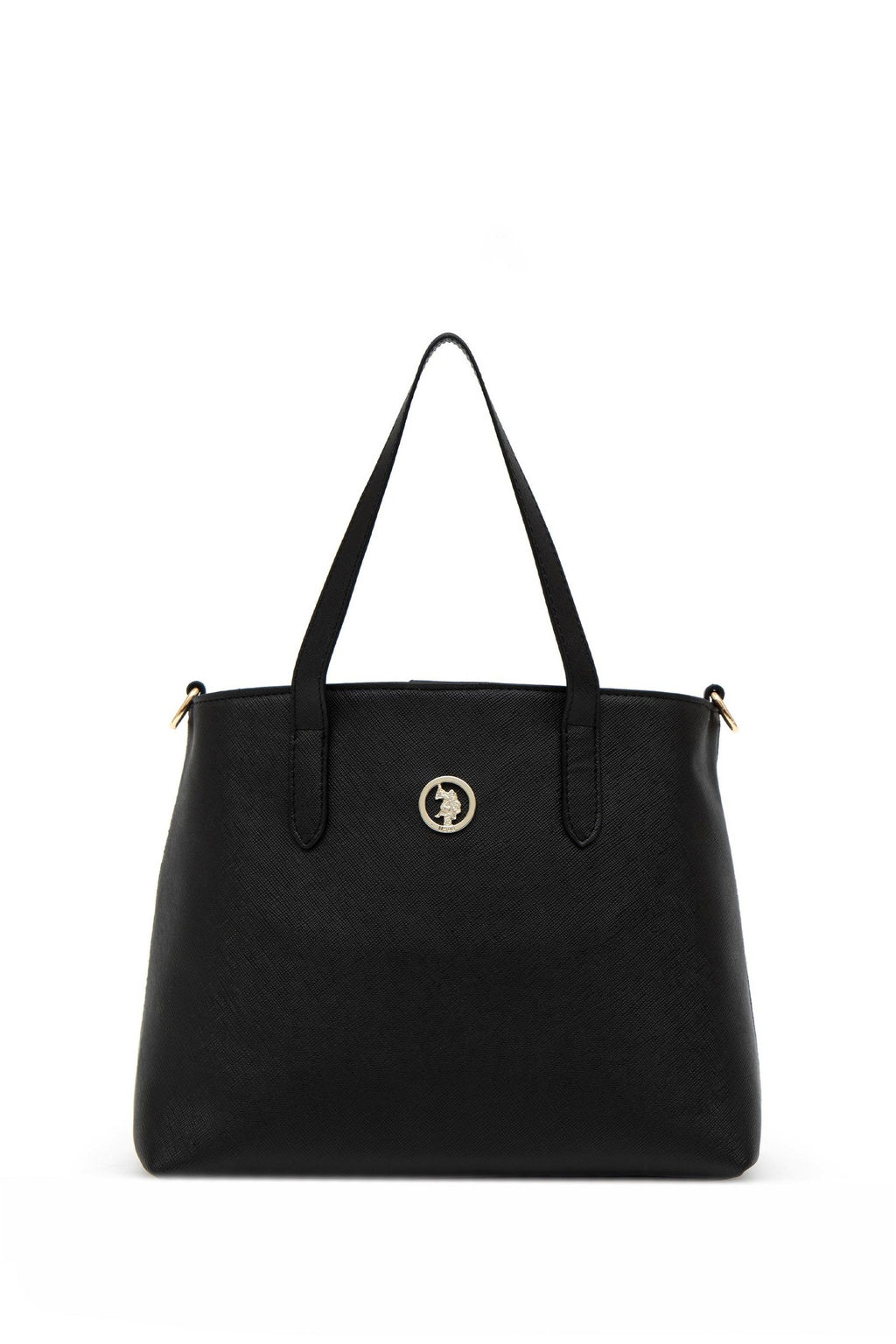 Женская черная подарочная сумка в штучной упаковке с шарфом - U.s. polo assn фото 5