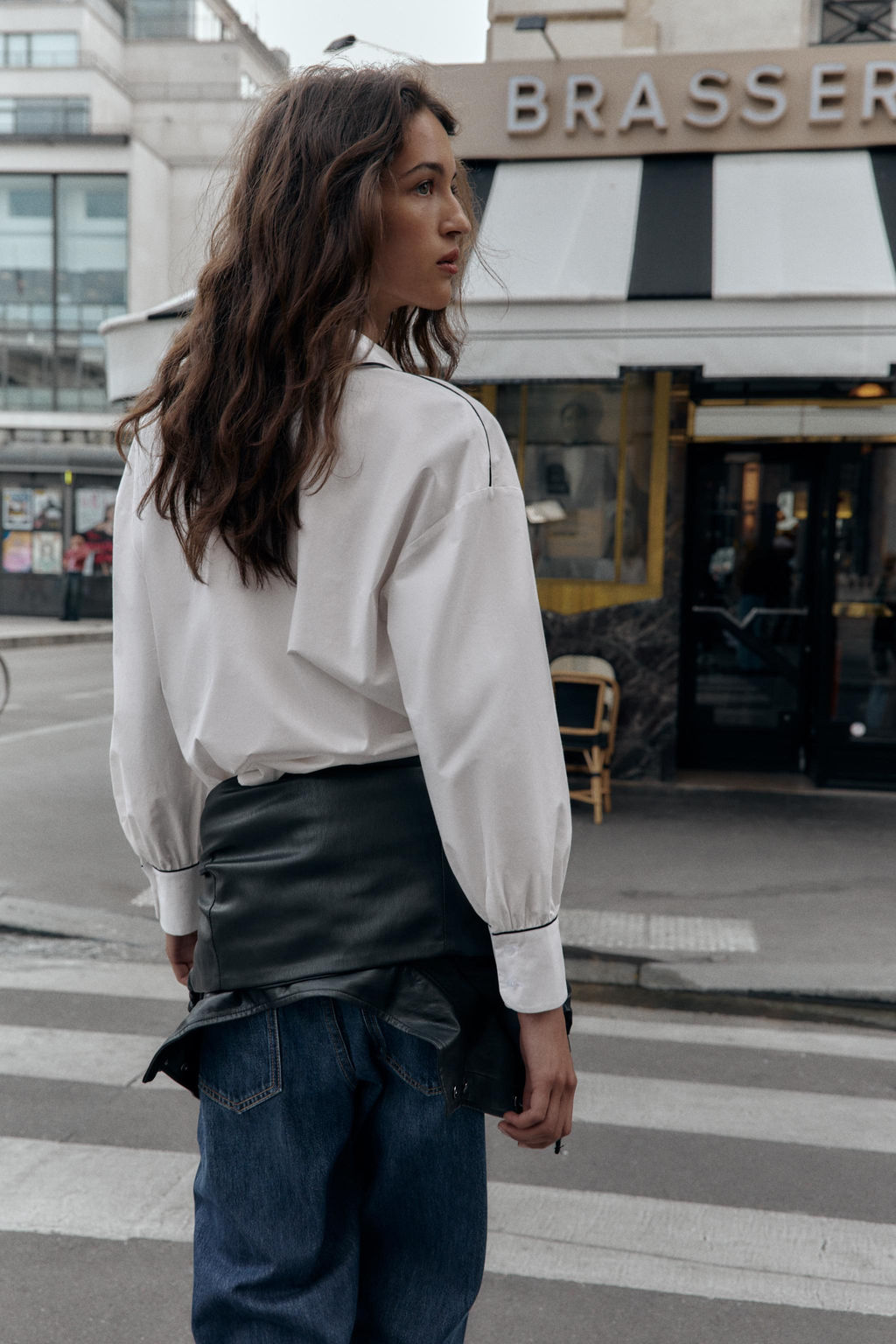POPLIN SHIRT WITH CONTRAST PIPING - Zara фото 4