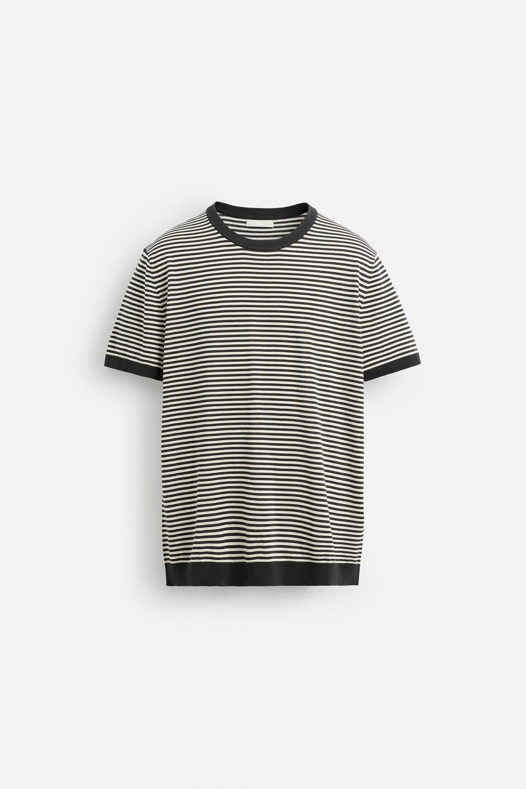 STRIPED KNIT T-SHIRT - Zara фото 6