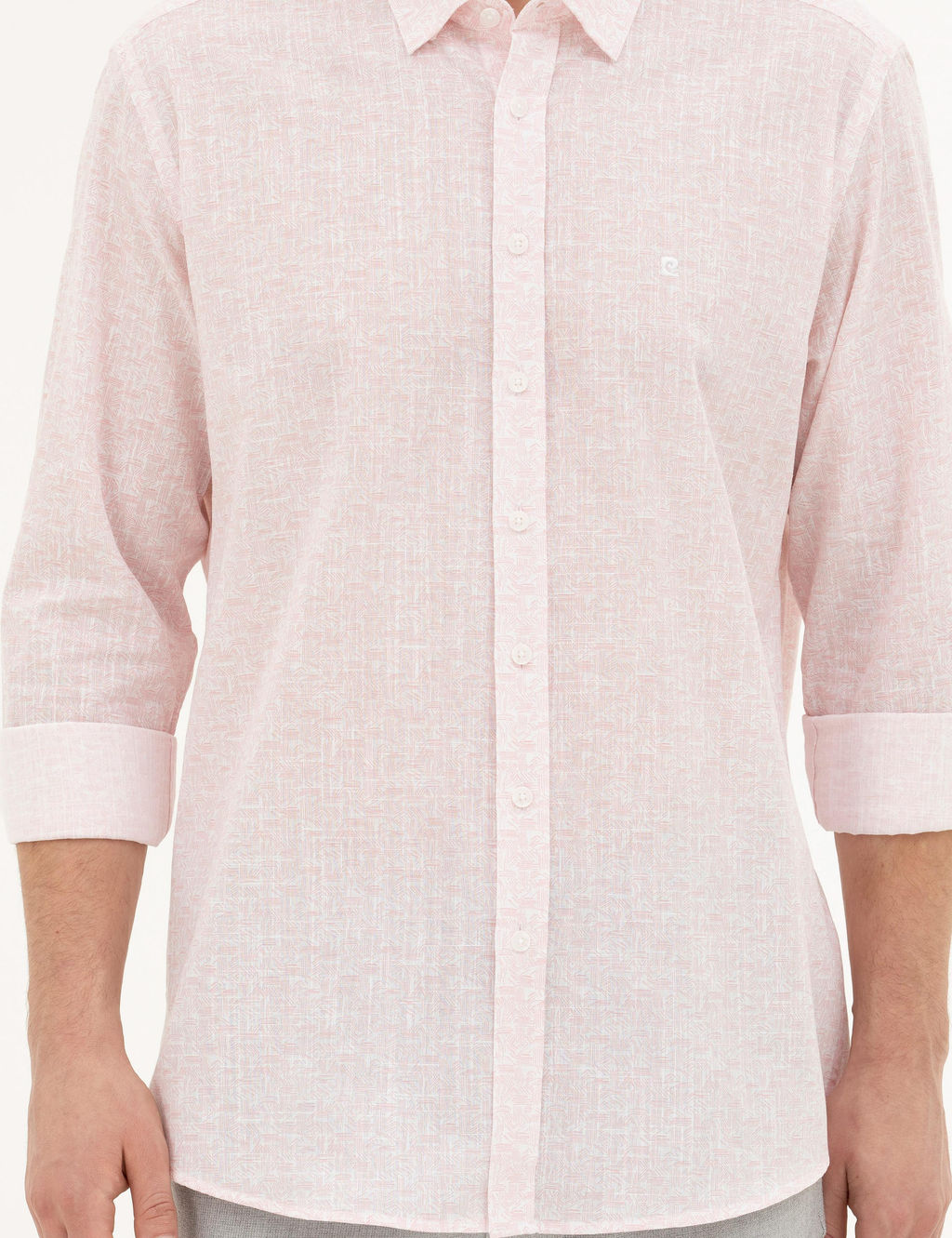 Рубашка Pierre Cardin Acik Pembe Regular Fit светло-розовая