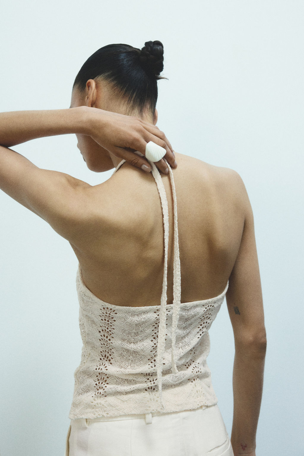 Top halter en punto pointelle - H&m фото 7