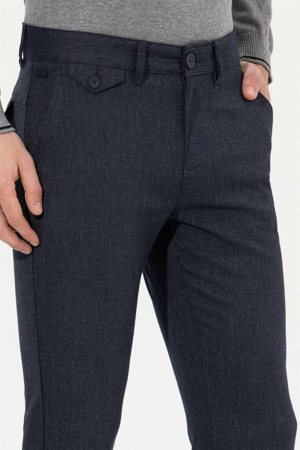 Мужские темно-синие брюки из плотной ткани - U.s. polo assn фото 13