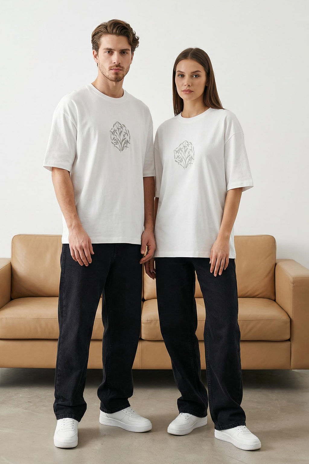 TRENDYOL MAN Unisex Ekru Crop/K?sa Kal?p Cicek Nak?sl? %100 Pamuk T-Shirt TMNSS25TS00098 - Trendyolmilla фото 10