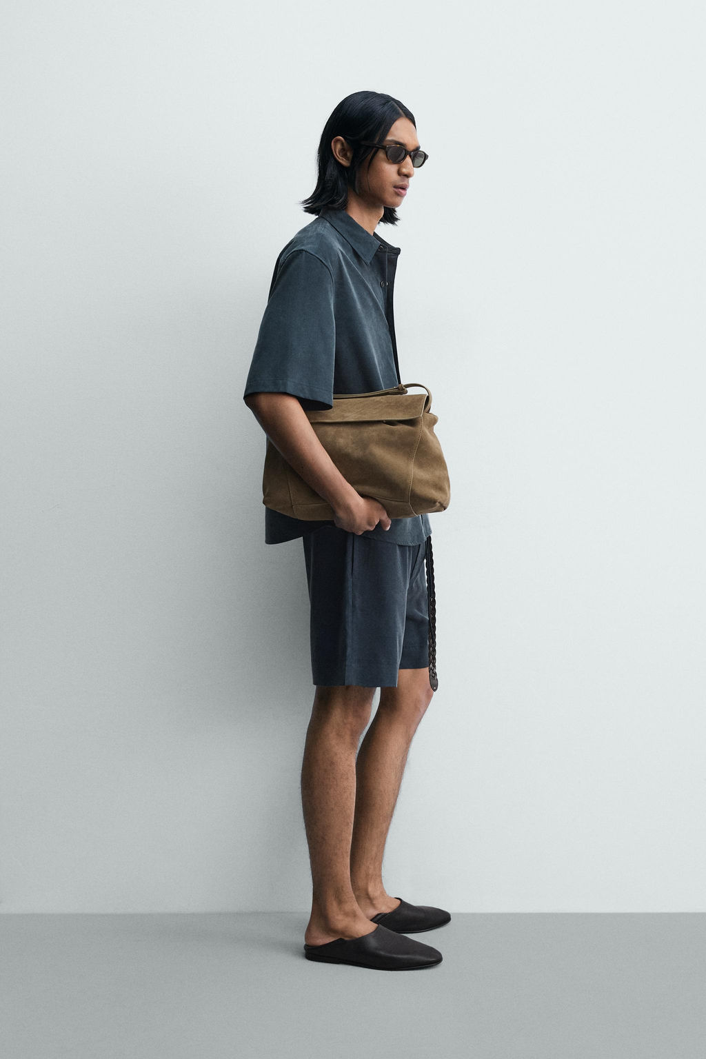BERMUDA RELAXED FIT EFECTO LAVADO / petro lavado