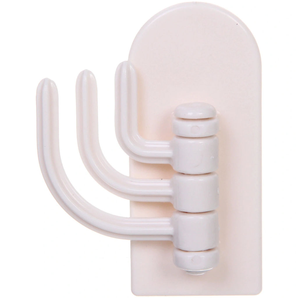 Цена за 10 шт. Крючок настенный многофункциональный на липкой основе "ИДЕЯДОМА", цвет белый, нагрузка 2кг/7*6см (пакет с подвесом)