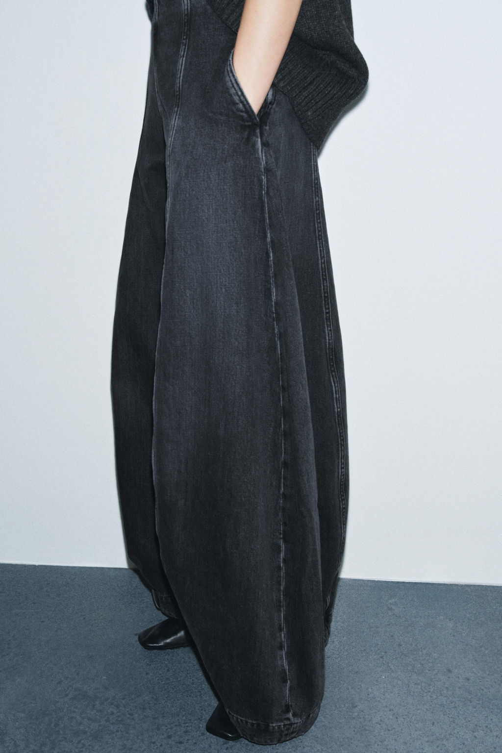 ZW COLLECTION BALLOON HIGH-WAIST JEANS - Zara фото 2