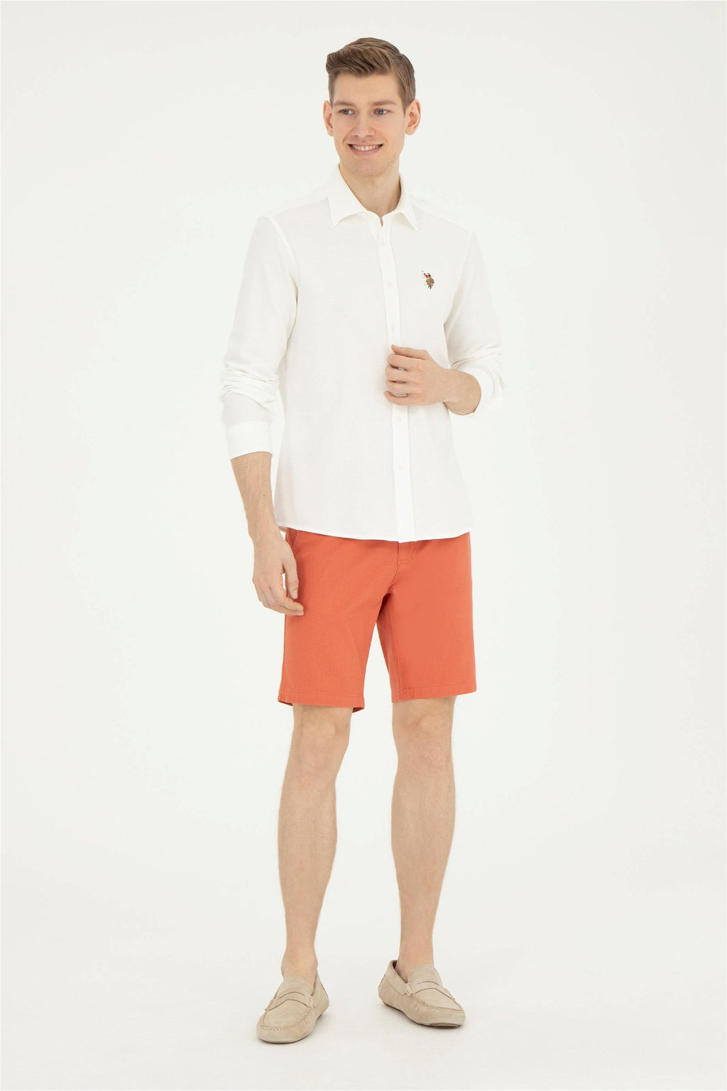 Мужские шорты из пудровой ткани Неожиданная скидка в корзине - U.s. polo assn фото 3