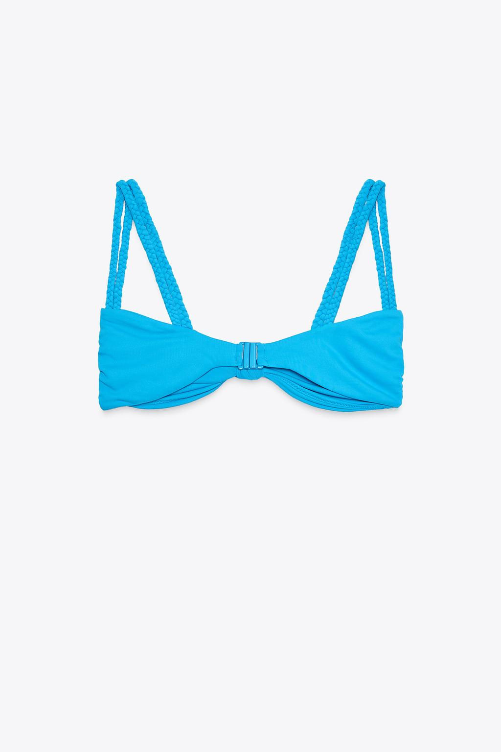 DOUBLE BRAIDED STRAP BIKINI TOP - Zara фото 4