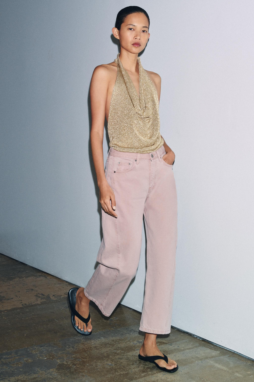 JEANS ZW COLLECTION ANKLE RELAXED TIRO MEDIO / Rosa