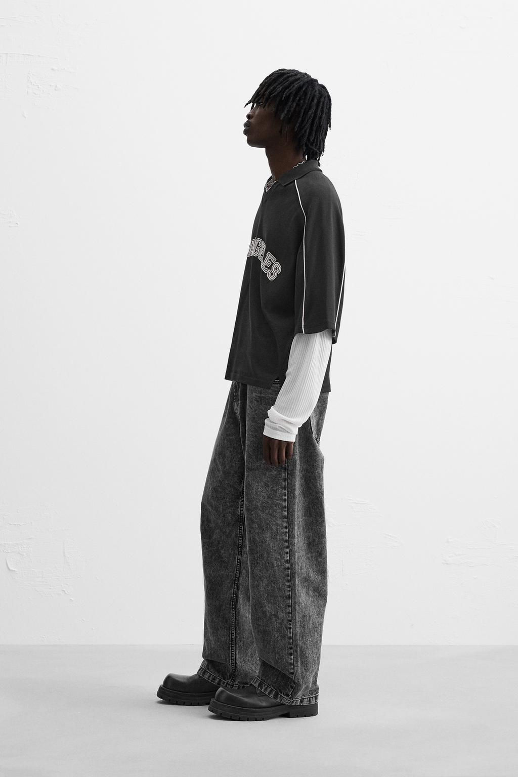 CONTRAST TEXT POLO SWEATSHIRT - Zara фото 4