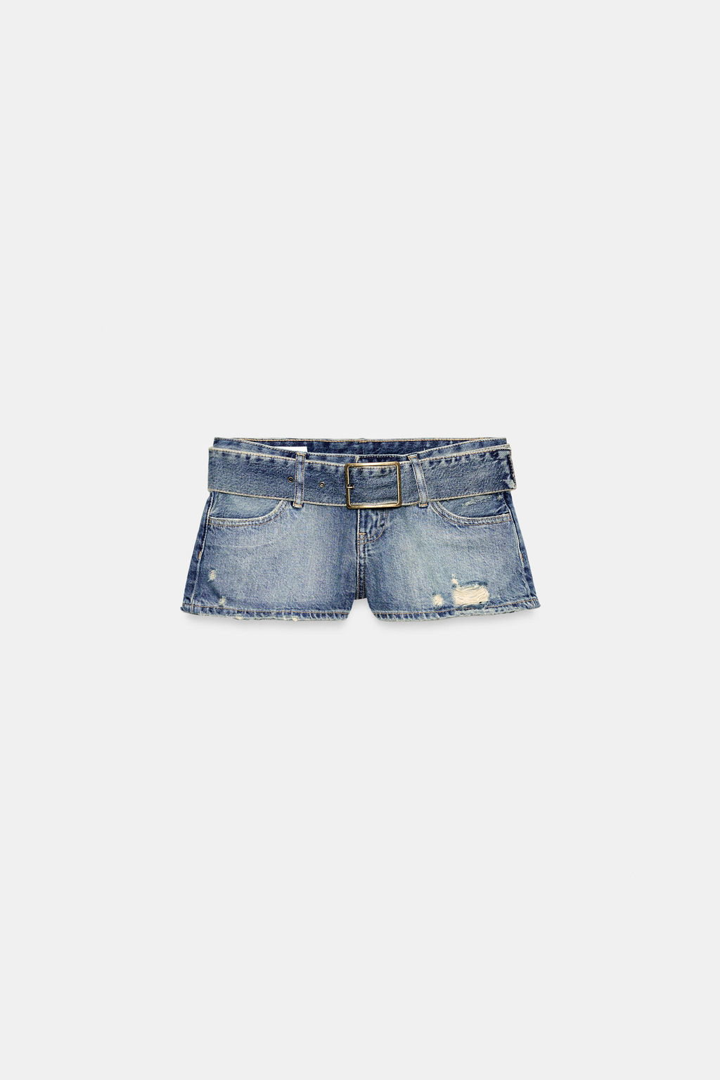 SHORTS DENIM TRF CINTUR?N / Azul - Zara фото 4