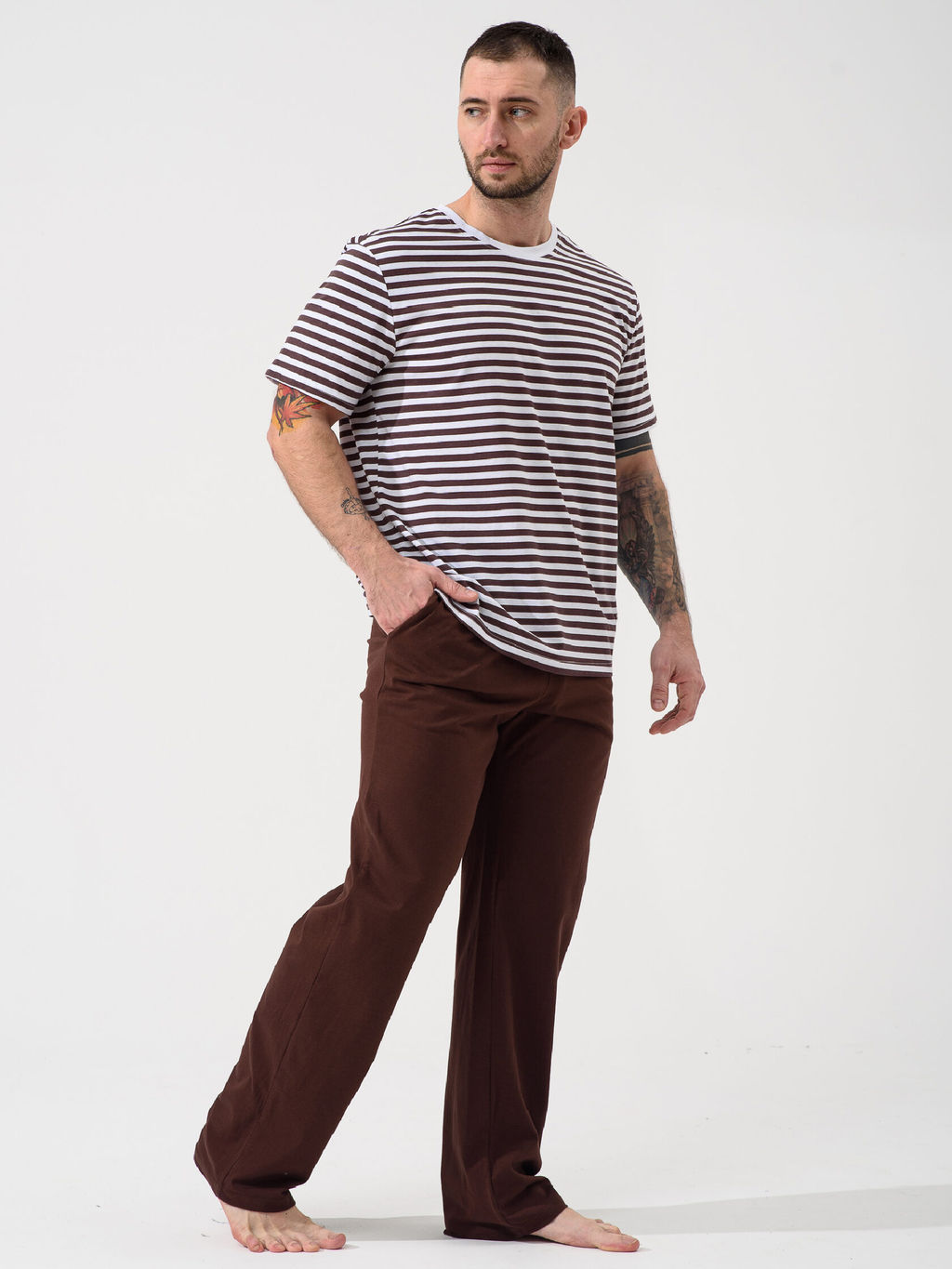 Пижама 100% хлопок Полоса - Оптима фото 4