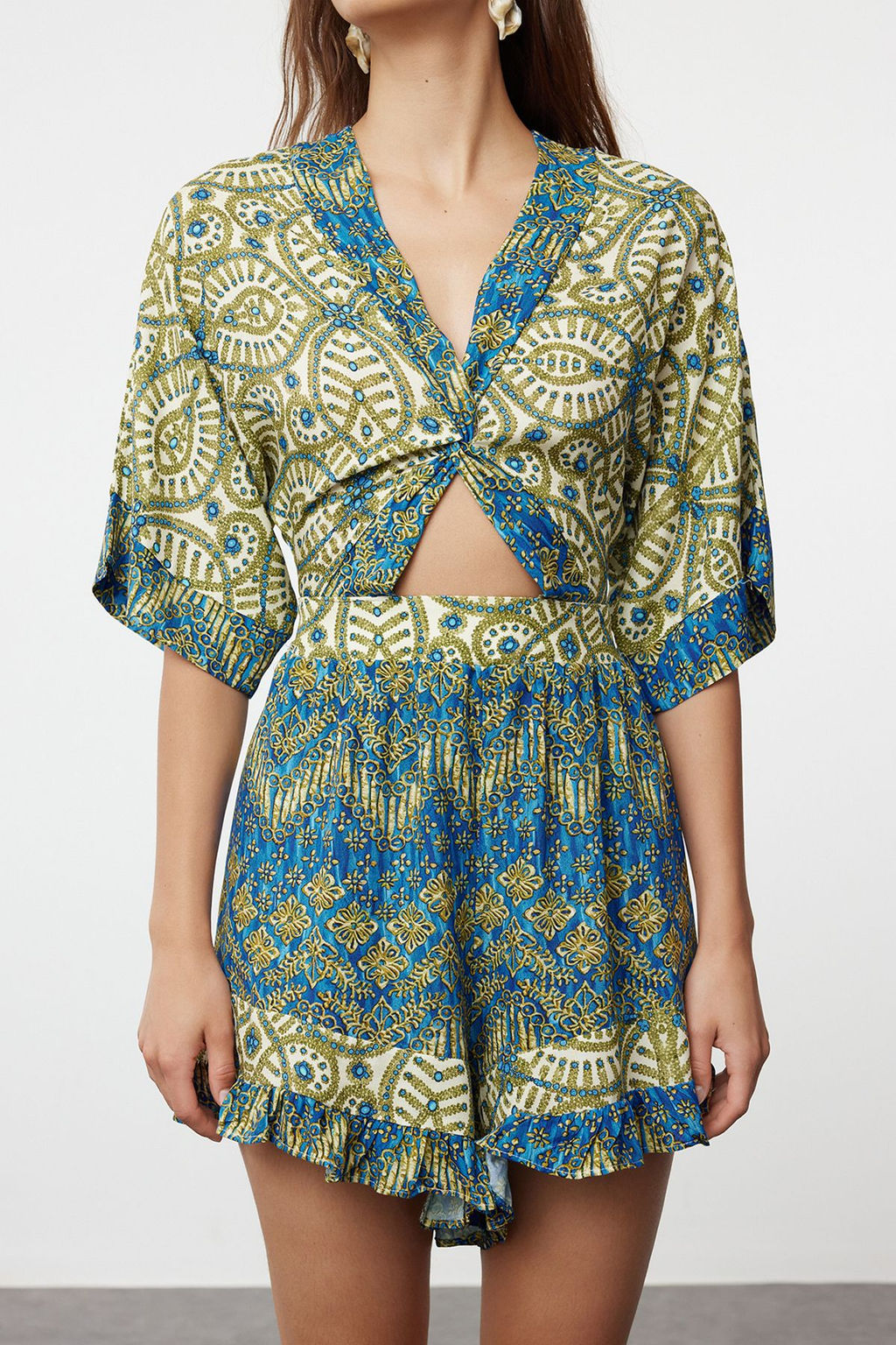 Etnik Desenli Dokuma Cut outl? Plaj Mini Tulum TBESS23EL00017