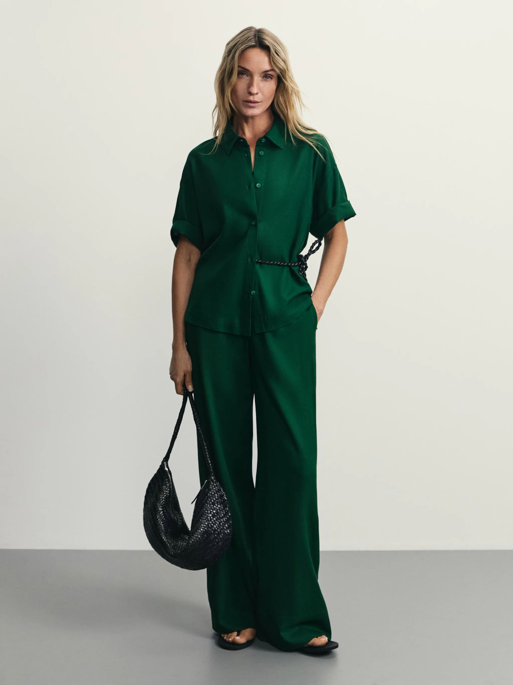 Льняная рубашка прямого кроя / Zarina  фото 3