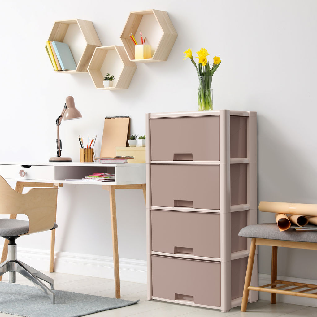 Комод п/эт. 4 секции "Колорит" (бежевый)