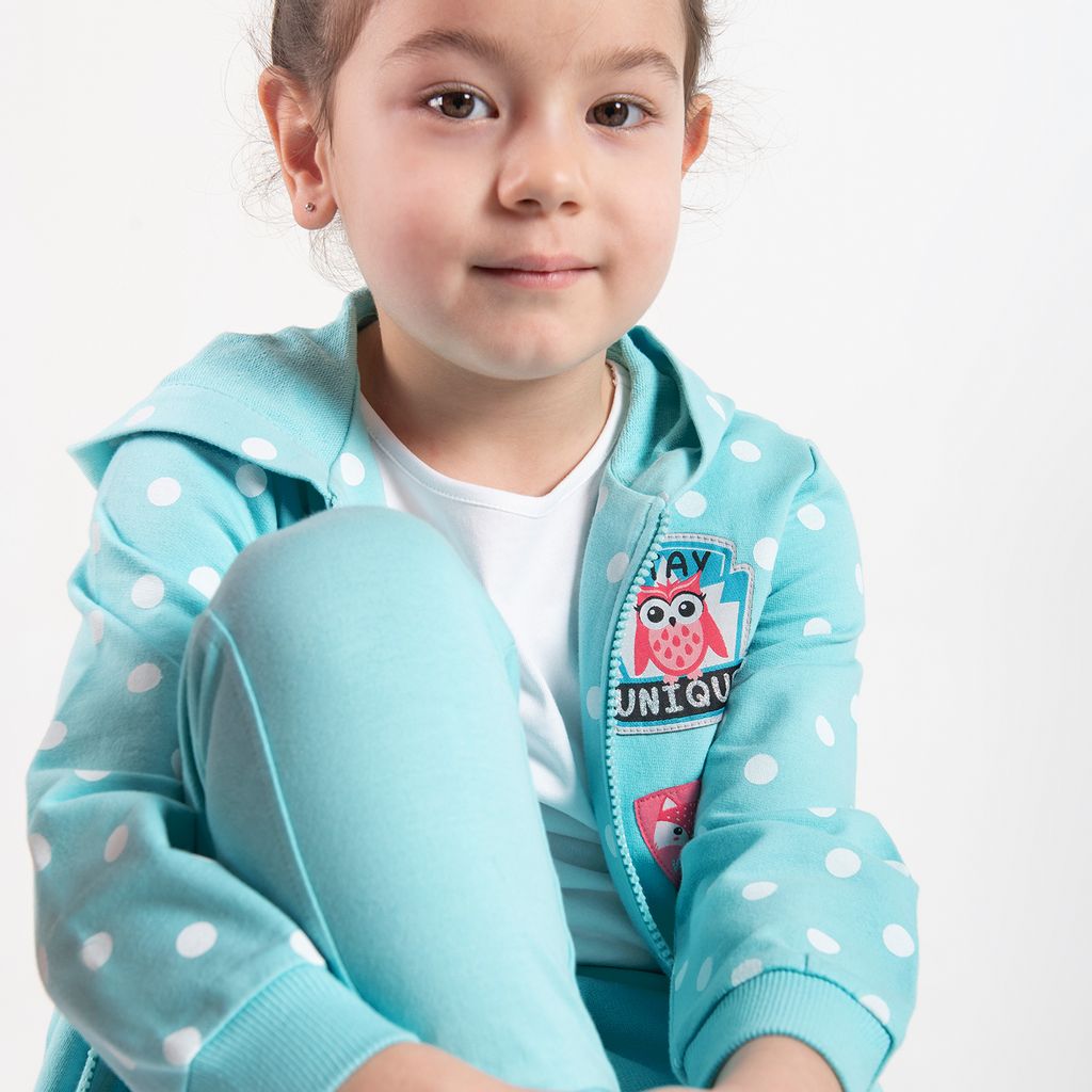 CRB wear/CWKG 62827-49-284 Толстовка для девочки, светло-бирюзовый/Ex.Cherubino  фото 5