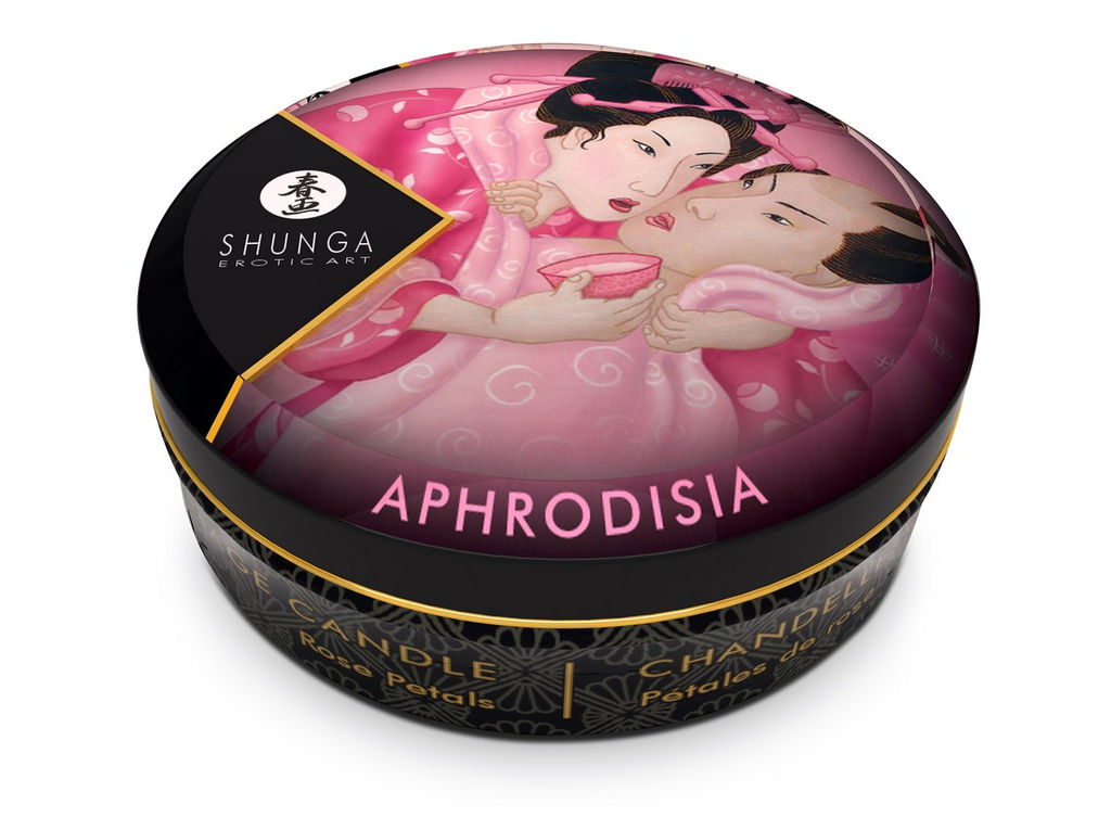 Массажное аромамасло в виде свечи Shunga Афродизия. Лепестки роз (Aphrodisia. Rose Petals), 30 м
