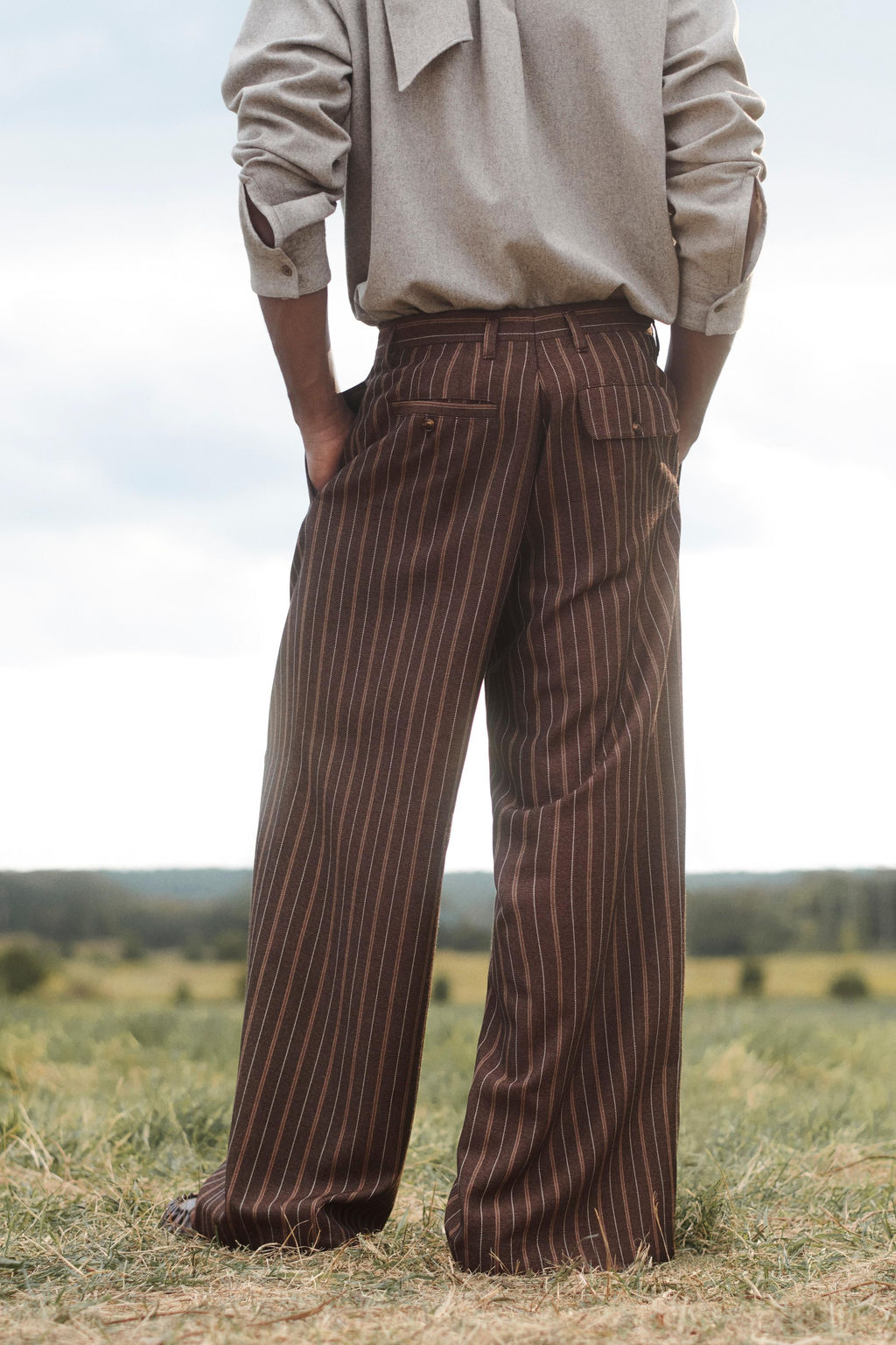 LIMITED EDITION STRIPED WIDE-LEG TROUSERS - Zara фото 3