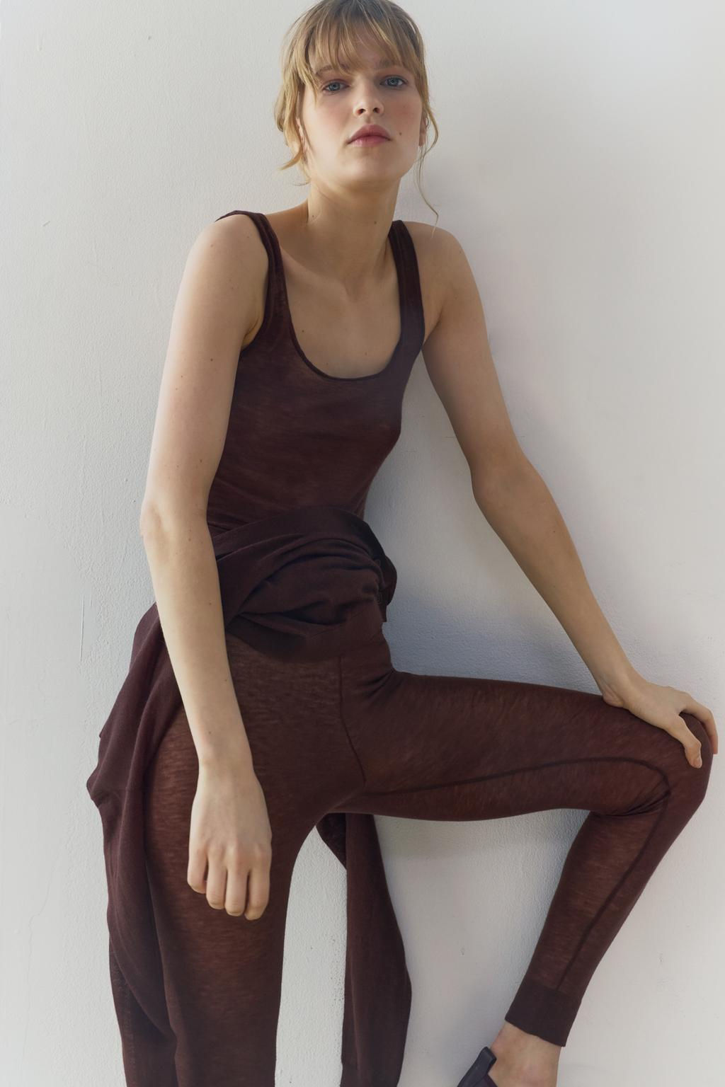100% WOOL LEGGINGS - Zara фото 28