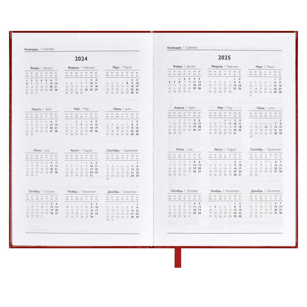 Ежедневник датированный 2024 ESCALADA, А5, 176 л., арт. 63745/ 15 САРИФ-ЭКОНОМ КРАСНЫЙ  фото 5
