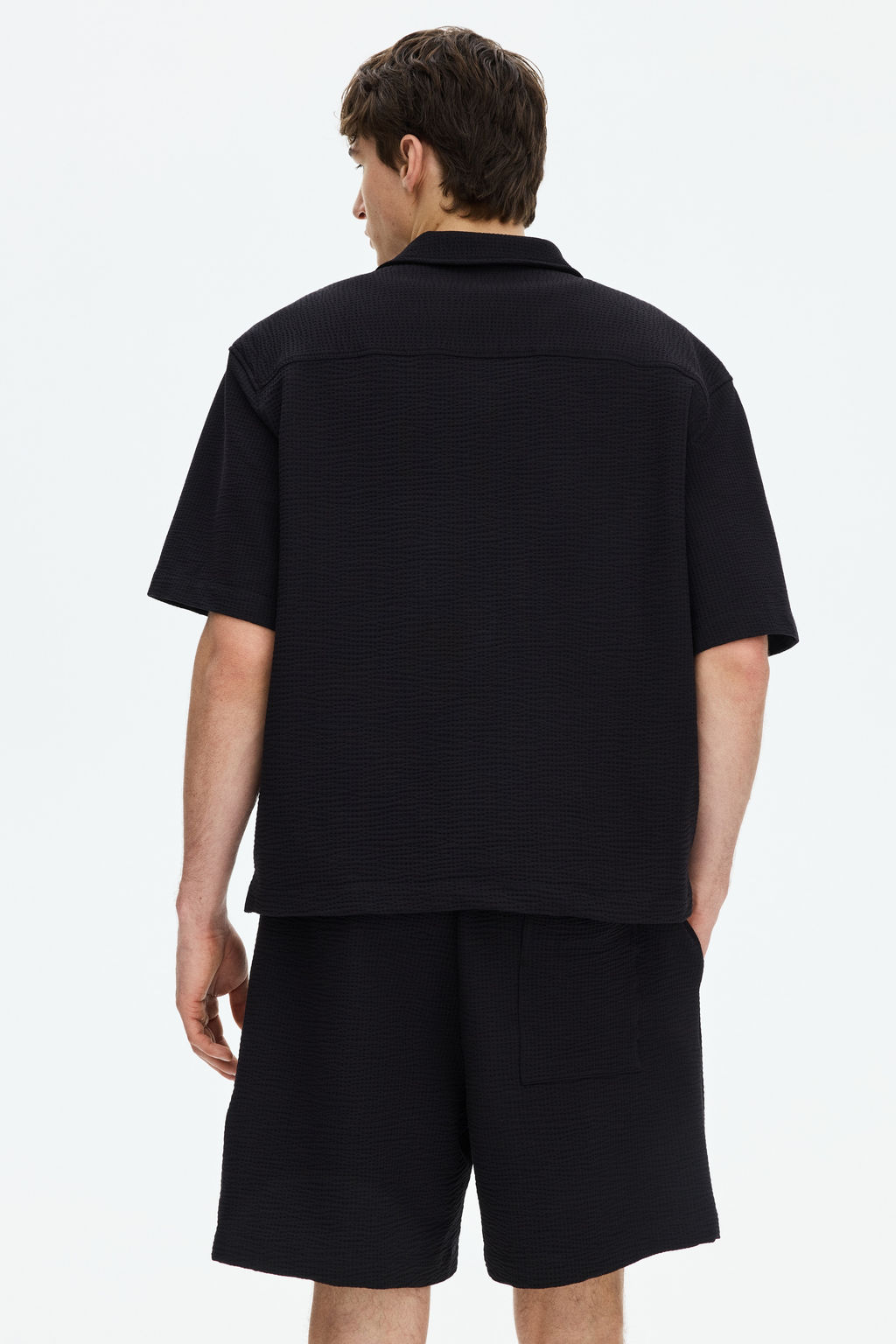 Pantal?n corto gofrado Relaxed Fit - H&m фото 7