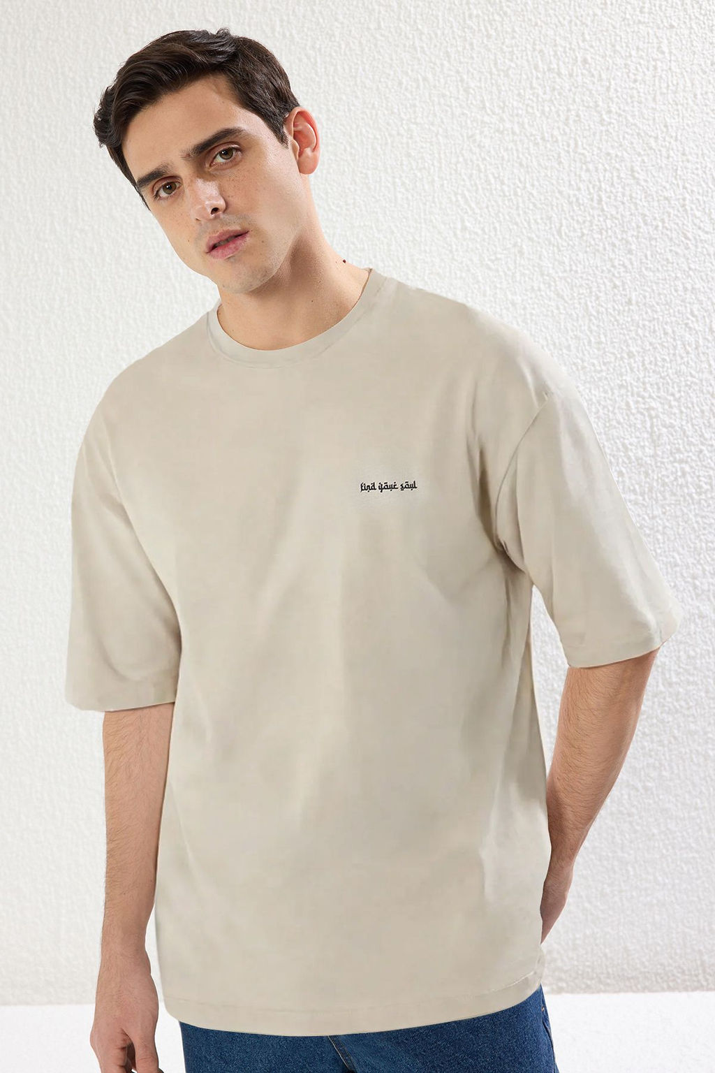 TRENDYOL MAN Siyah Oversize/Genis Kesim %100 Pamuklu Bask?l? T-Shirt TMNSS25TS00119 - Trendyolmilla фото 2