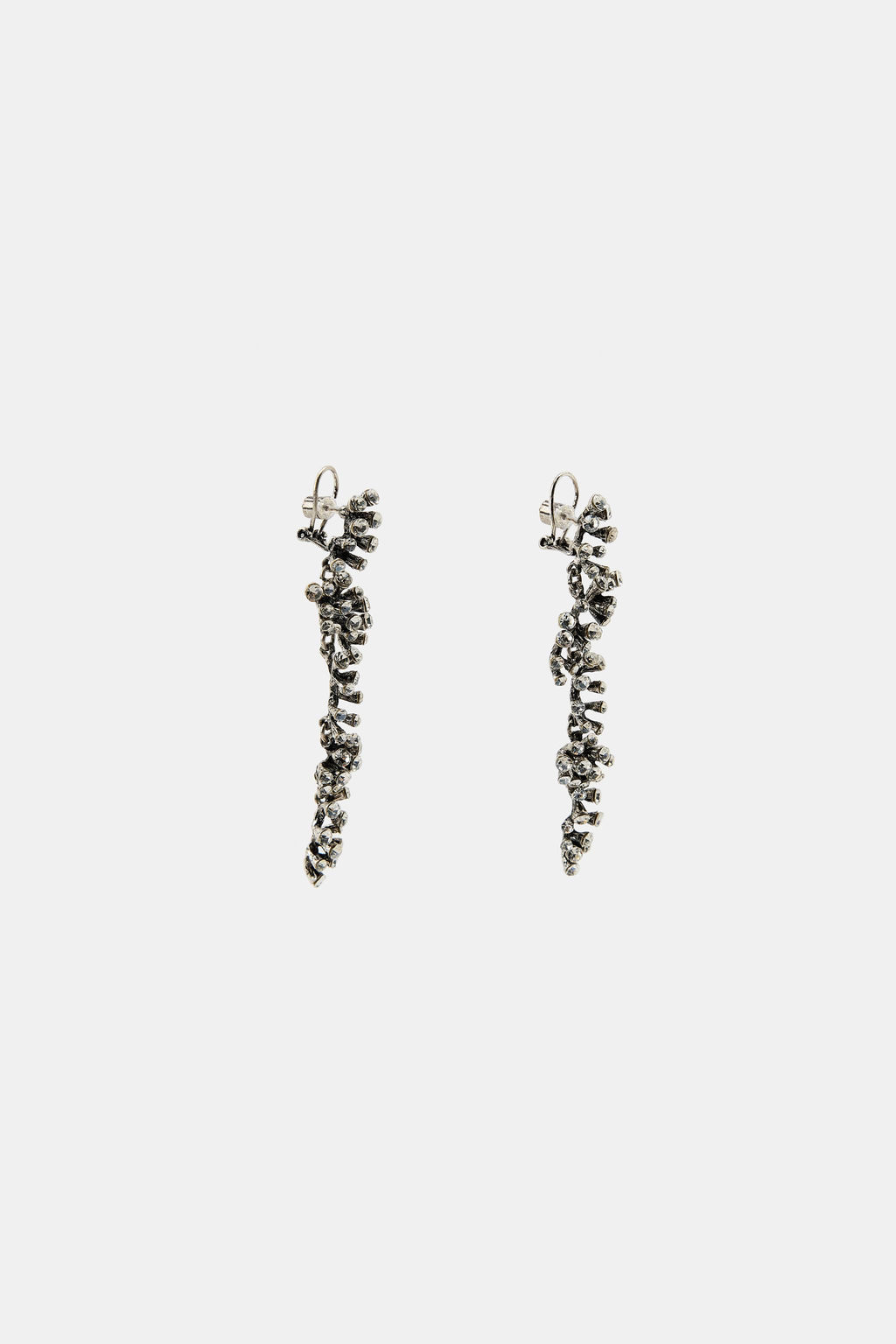 WATERFALL RHINESTONE EARRINGS - Zara фото 9