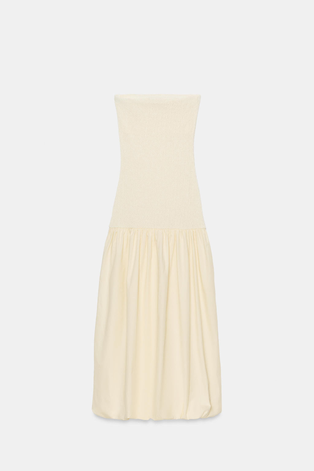 VESTIDO PALABRA DE HONOR COMBINADO