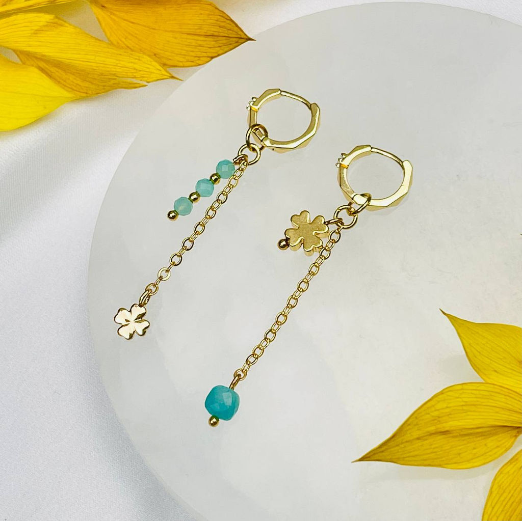 Серьги длинные из Амазонита - Радуга самоцветов фото 2