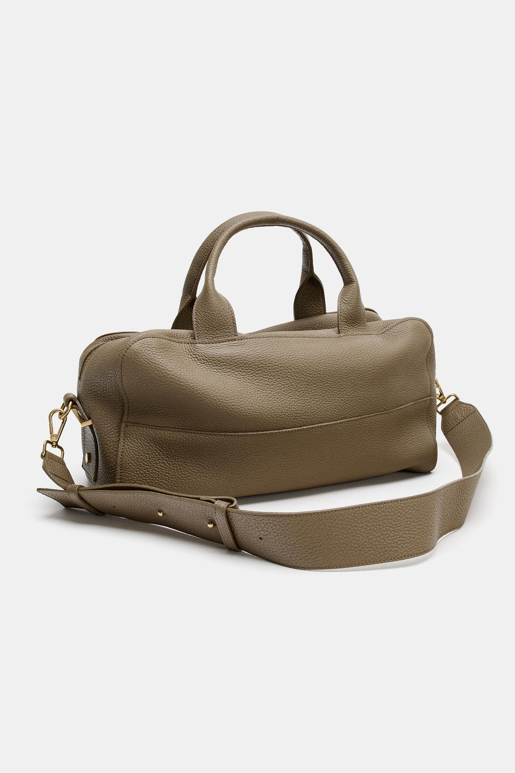EXTENDED LEATHER BOWLING BAG - Zara фото 6