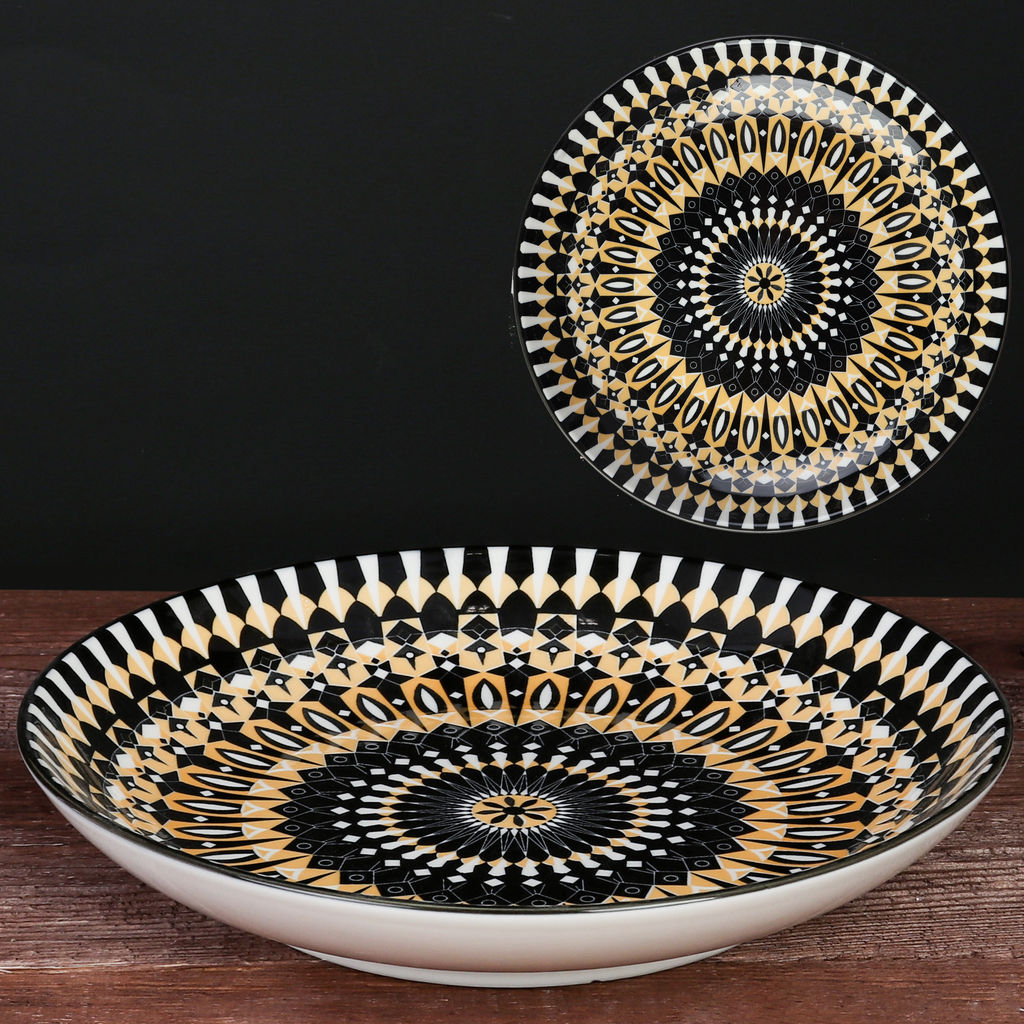 Блюдо круглое глубокое 25 см / ZY019 /уп 36/ - Галеонтрейд фото 2