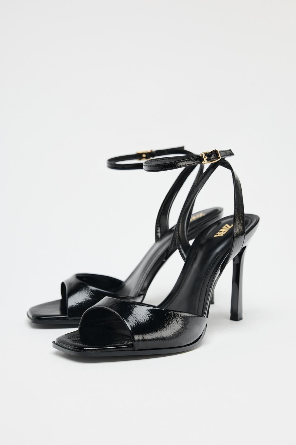 PATENT-FINISH HIGH-HEEL SANDALS - Zara фото 10