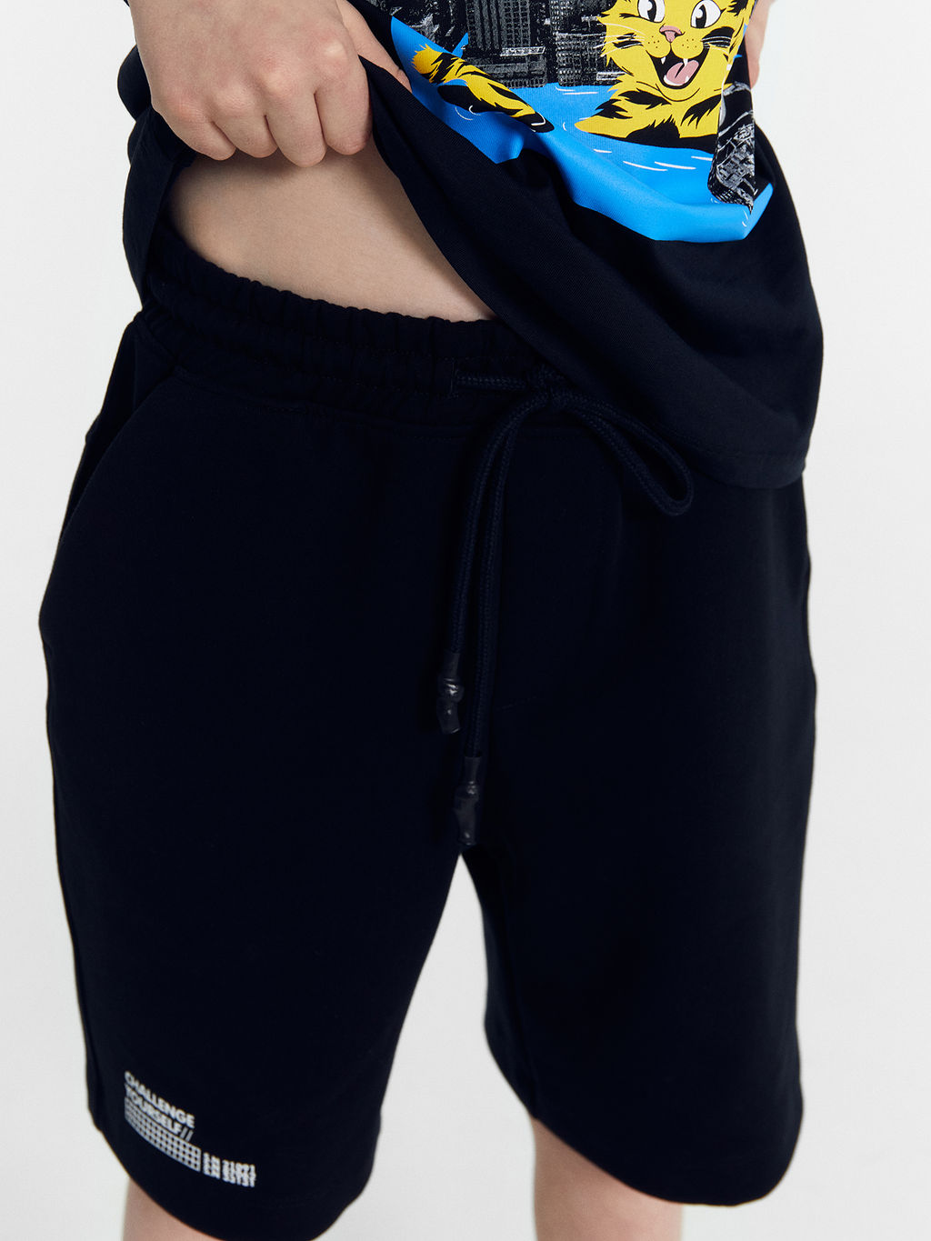 Шорты для мальчиков черные с печатью - Mark formelle фото 3