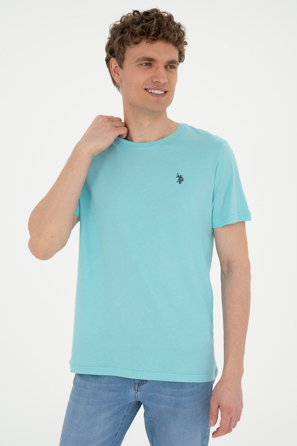 Мужская мятная базовая футболка Неожиданная скидка в корзине - U.s. polo assn фото 10