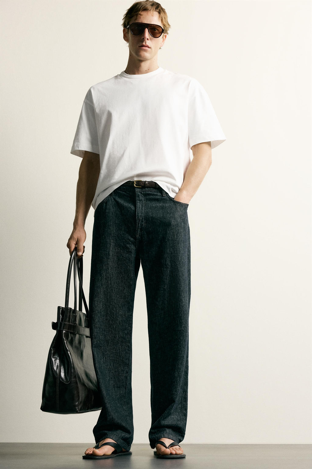 CAMISETA RELAXED FIT LETRAS FLOR / Blanco - Zara фото 6