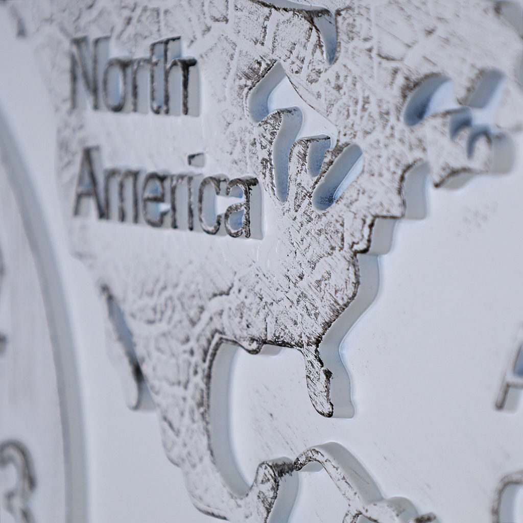 Часы настенные Карта мира 80x40 см / 8456A /уп 6/ - ГалеонТрейд фото 5